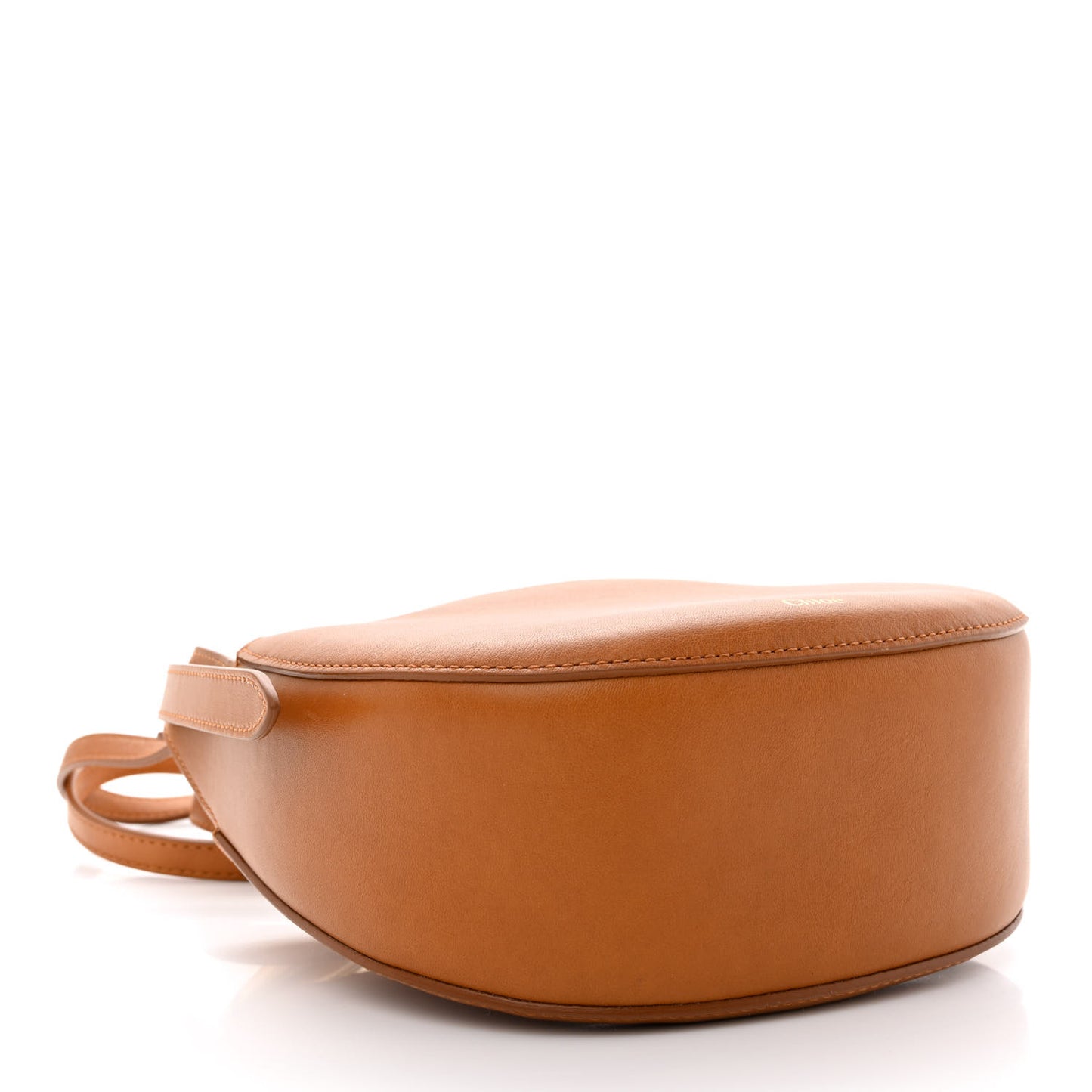 Small Grain Calfskin Kiss Bag Arizona Brown