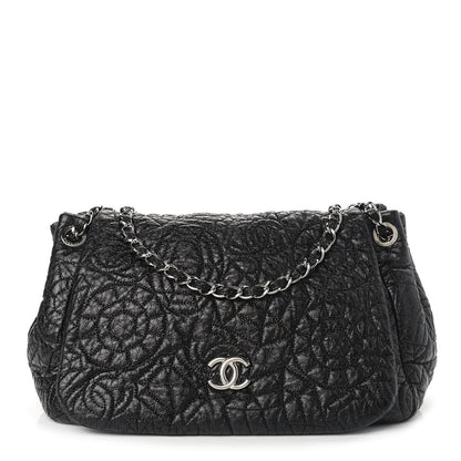 Chanel Vinyl Graphic Edge Accordion Flap Black 1 of 8