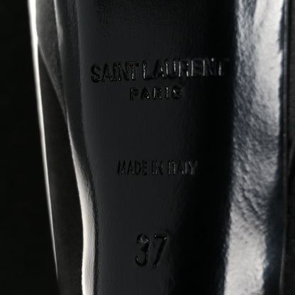 Saint Laurent Crepe Satin Boogie 110 Mule Sandals 37 Black 8 of 10