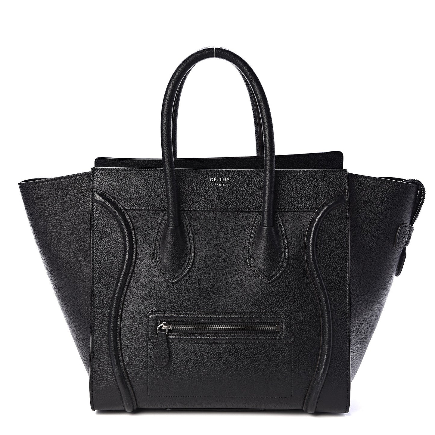 Drummed Calfskin Mini Luggage Black