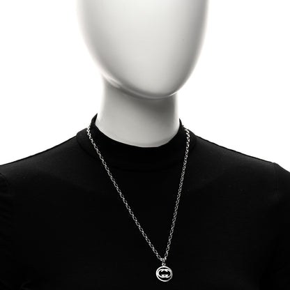Gucci Sterling Silver Interlocking Circle GG Pendant Necklace 2 of 5