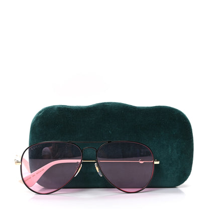 Gucci Metal Aviator Sunglasses GG0515S Pink 8 of 8
