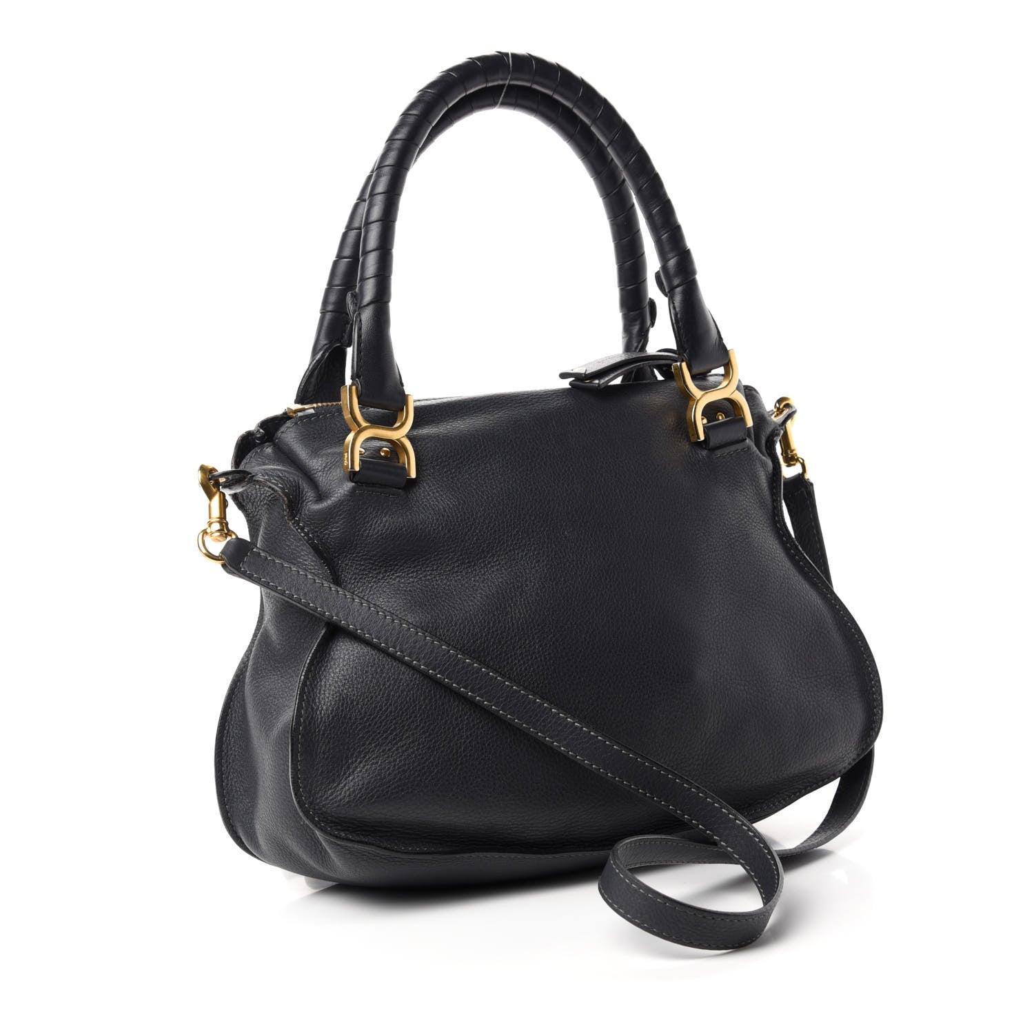 Chloe Calfskin Medium Marcie Satchel Black 3 of 13