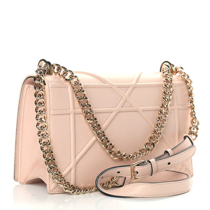 Christian Dior Grained Calfskin Cannage Medium Diorama Flap Bag Rose Poudre 2 of 8