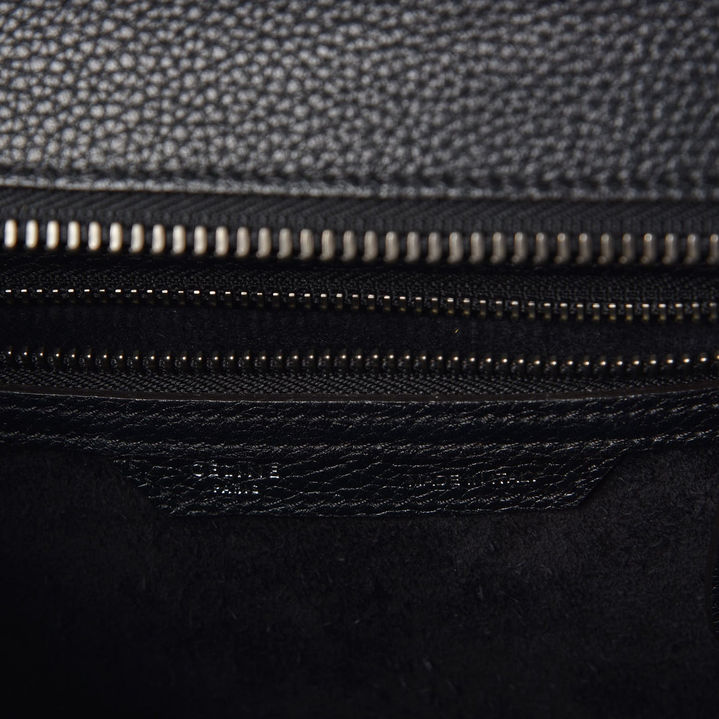 Drummed Calfskin Micro Luggage Black