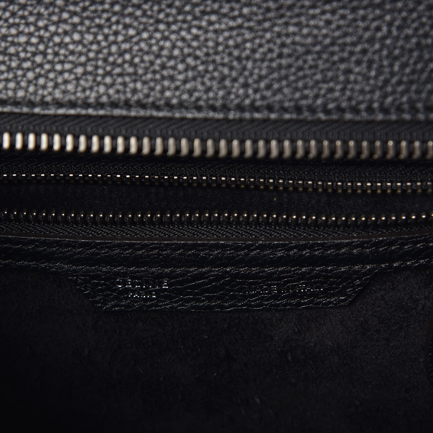 Celine Drummed Calfskin Micro Luggage Black 8 of 8