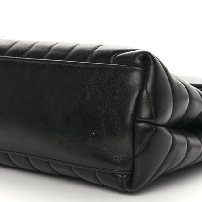Saint Laurent Calfskin Y Quilted Monogram Medium Loulou Chain Satchel Black 9 of 11