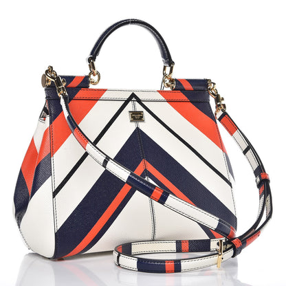 Dolce & Gabbana Dauphine Striped Medium Miss Sicily Satchel Multicolor 3 of 9