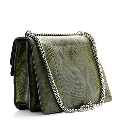 Gucci Snakeskin Medium Dionysus Shoulder Bag Green 3 of 13