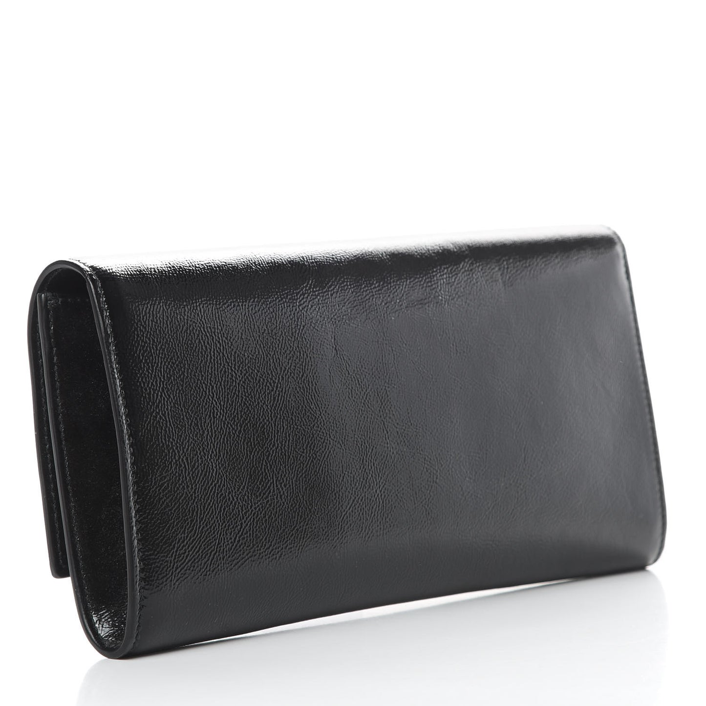 Textured Patent Monogram Small Belle De Jour Clutch Black