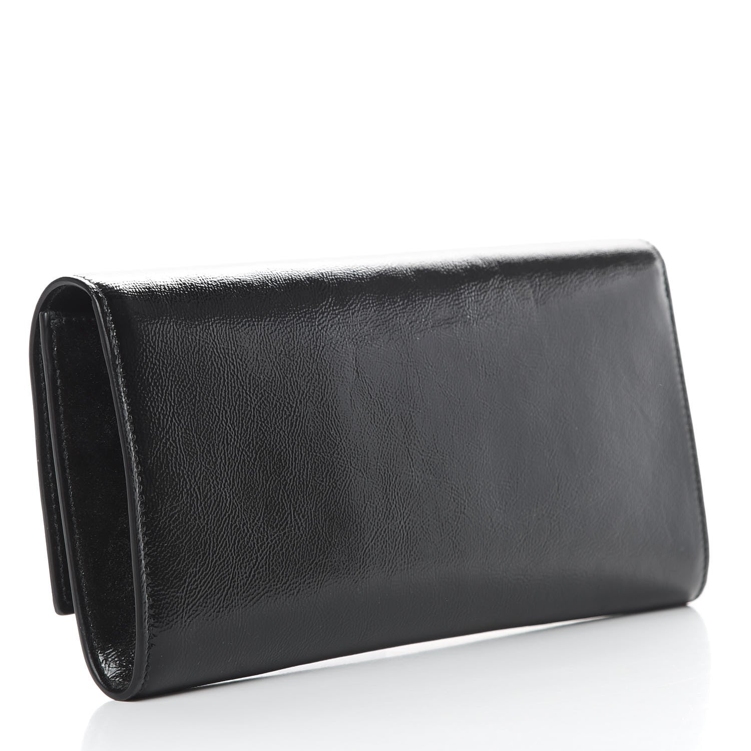 Saint Laurent Textured Patent Monogram Small Belle De Jour Clutch Black 3 of 8