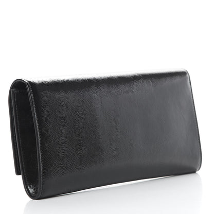 Saint Laurent Textured Patent Monogram Small Belle De Jour Clutch Black 3 of 8