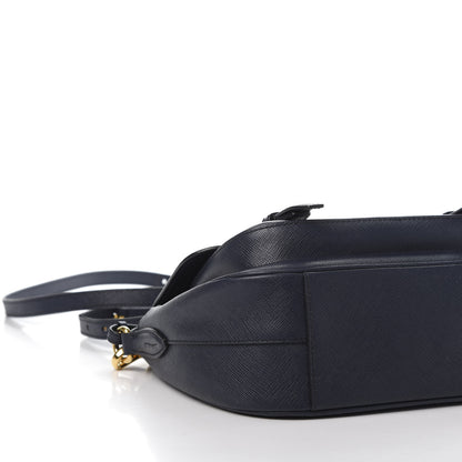 Prada Saffiano Lux Messenger Bag Baltico 8 of 16