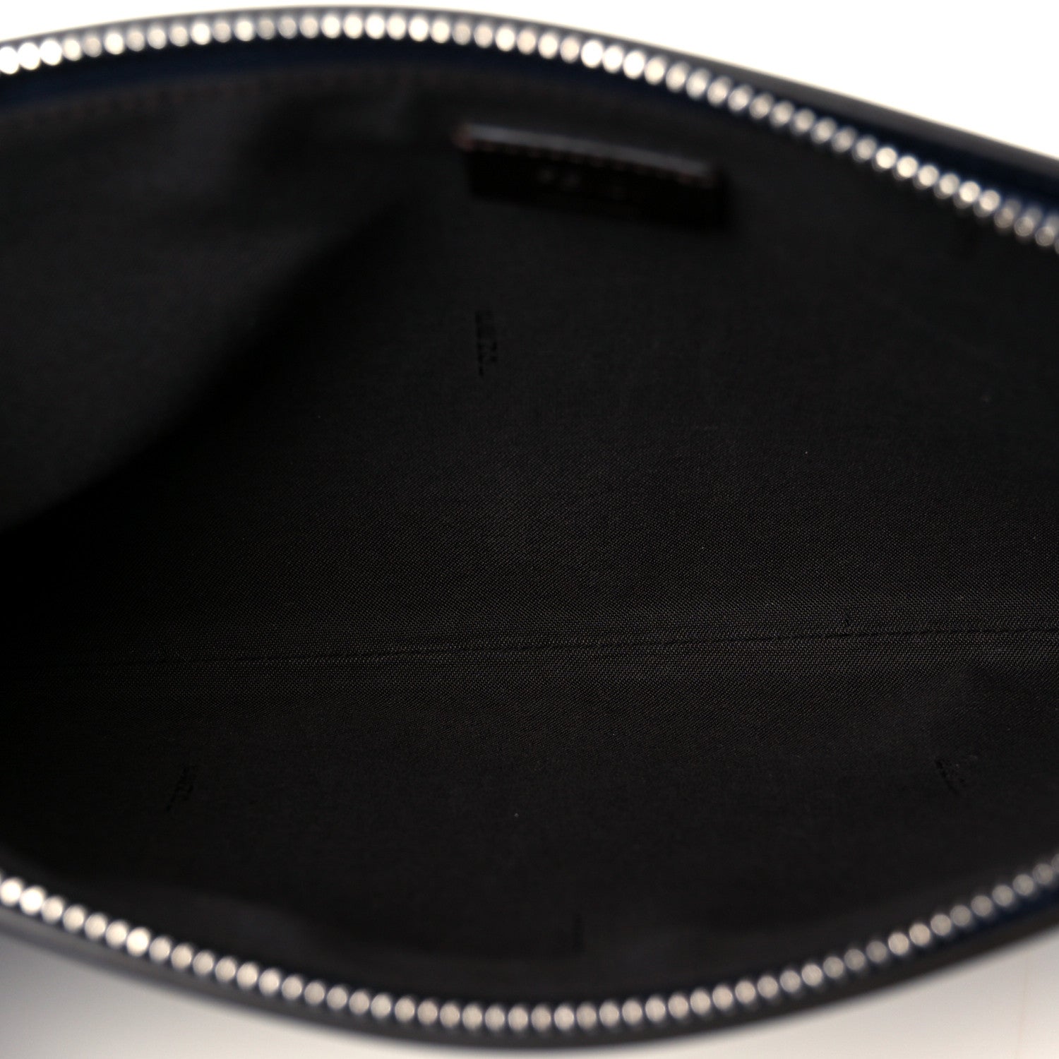 Fendi Fabric Jacquard Vitello King FF 1974 Clutch Bag Denim Blue Midnight 5 of 10