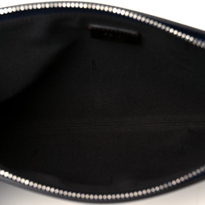 Fendi Fabric Jacquard Vitello King FF 1974 Clutch Bag Denim Blue Midnight 5 of 10
