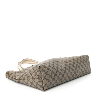 Gucci GG Supreme Monogram Medium Zippered Shopping Tote Off White 5 of 10