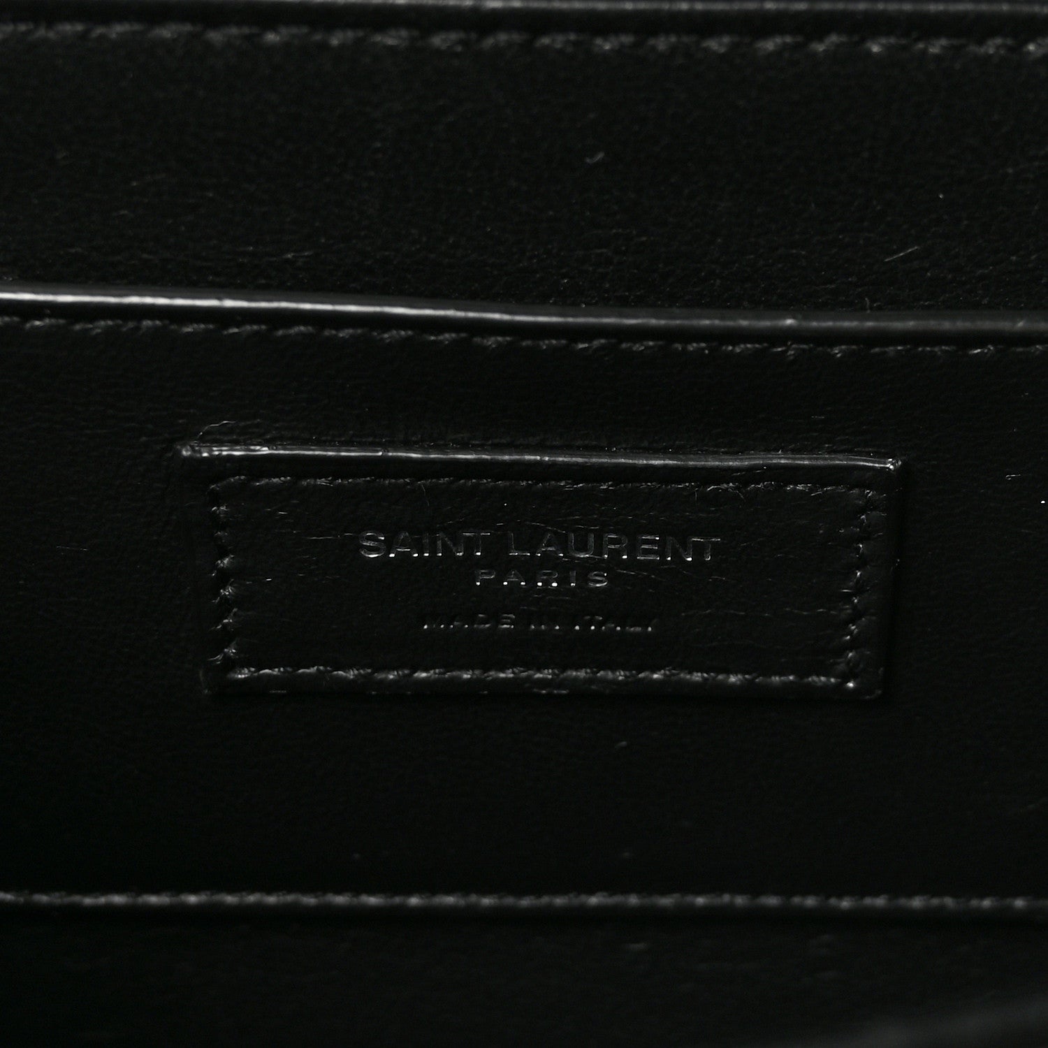 Saint Laurent Glazed Calfskin Monogram Medium Solferino Satchel Black 6 of 9