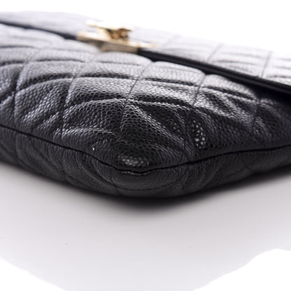 Chanel Caviar Quilted Medium Golden Class Pouch Black 7 of 8