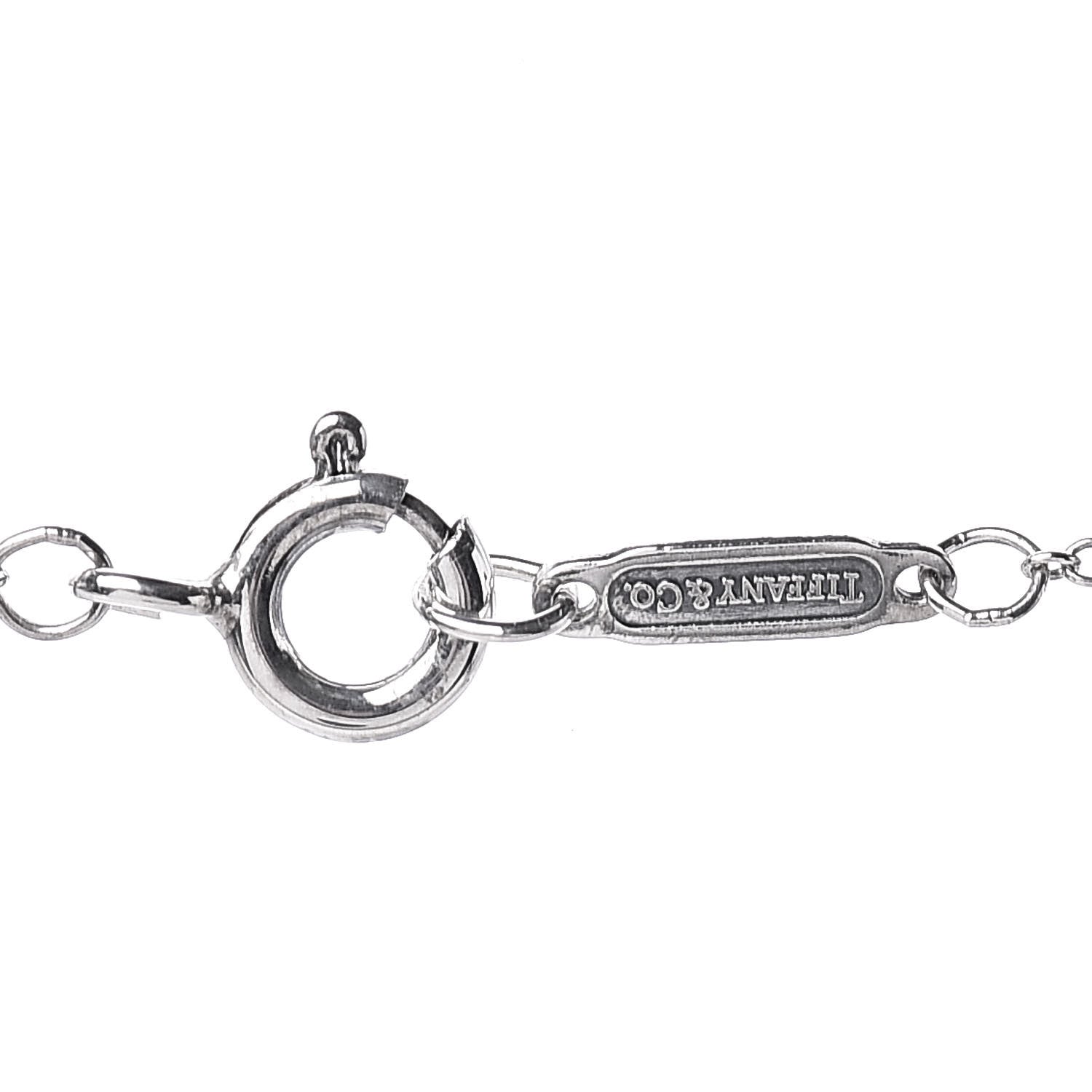 Tiffany Sterling Silver Medium Atlas Open Pendant Necklace 5 of 8