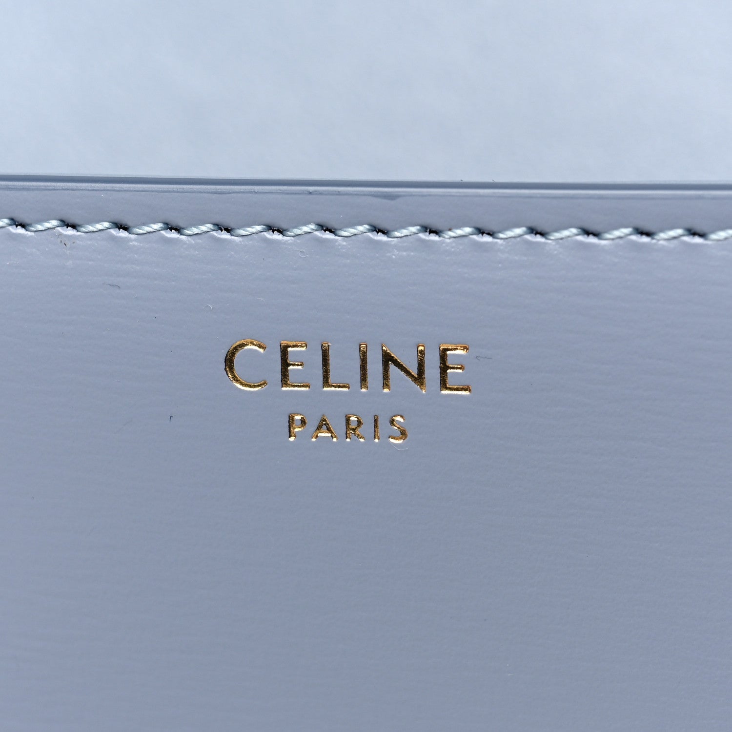 Celine Shiny Calfskin Triomphe Shoulder Bag Arctic Blue 5 of 9