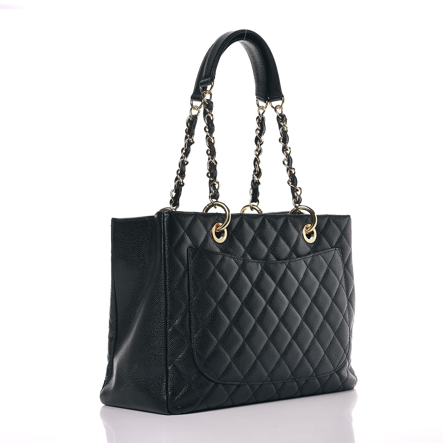 Chanel Caviar Quilted Grand Shopping Tote GST Black 3 of 12