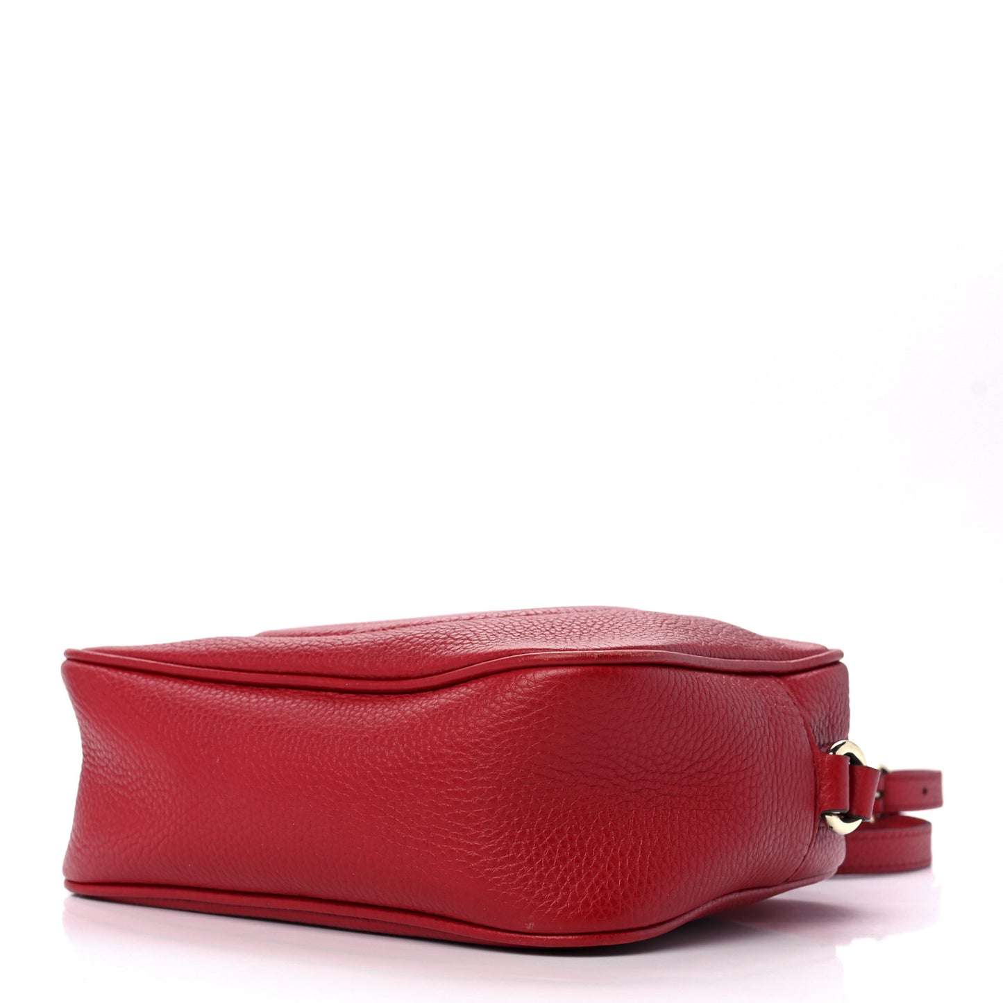 Pebbled Calfskin Small Soho Disco Bag Vibrant Red