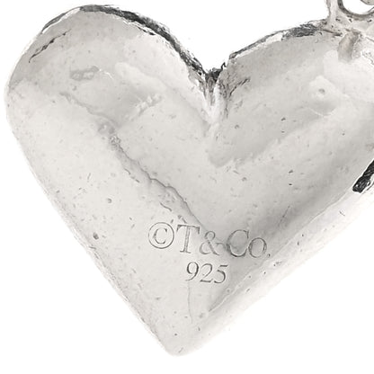Tiffany Sterling Silver Pink Sapphire Etoile Heart Charm 3 of 3