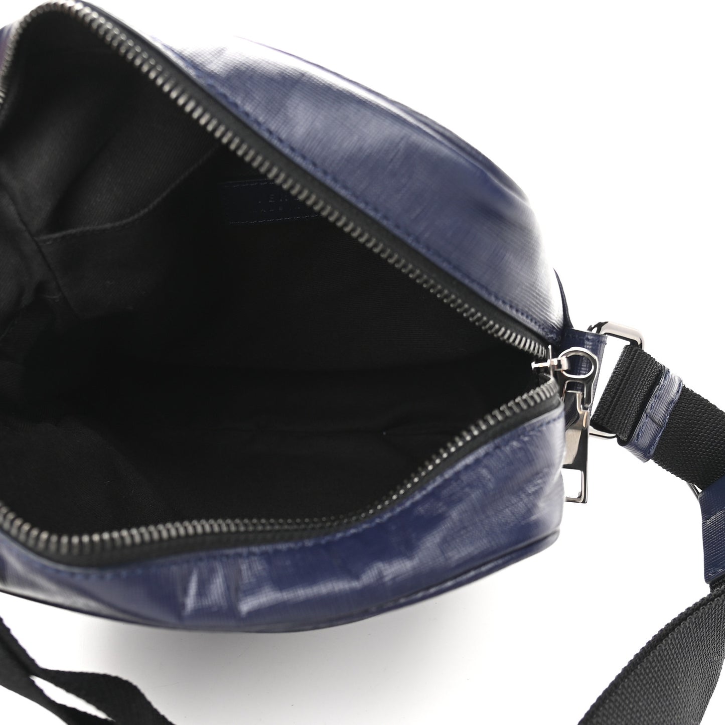 Grained Calfskin Mens Messenger Bag Blue