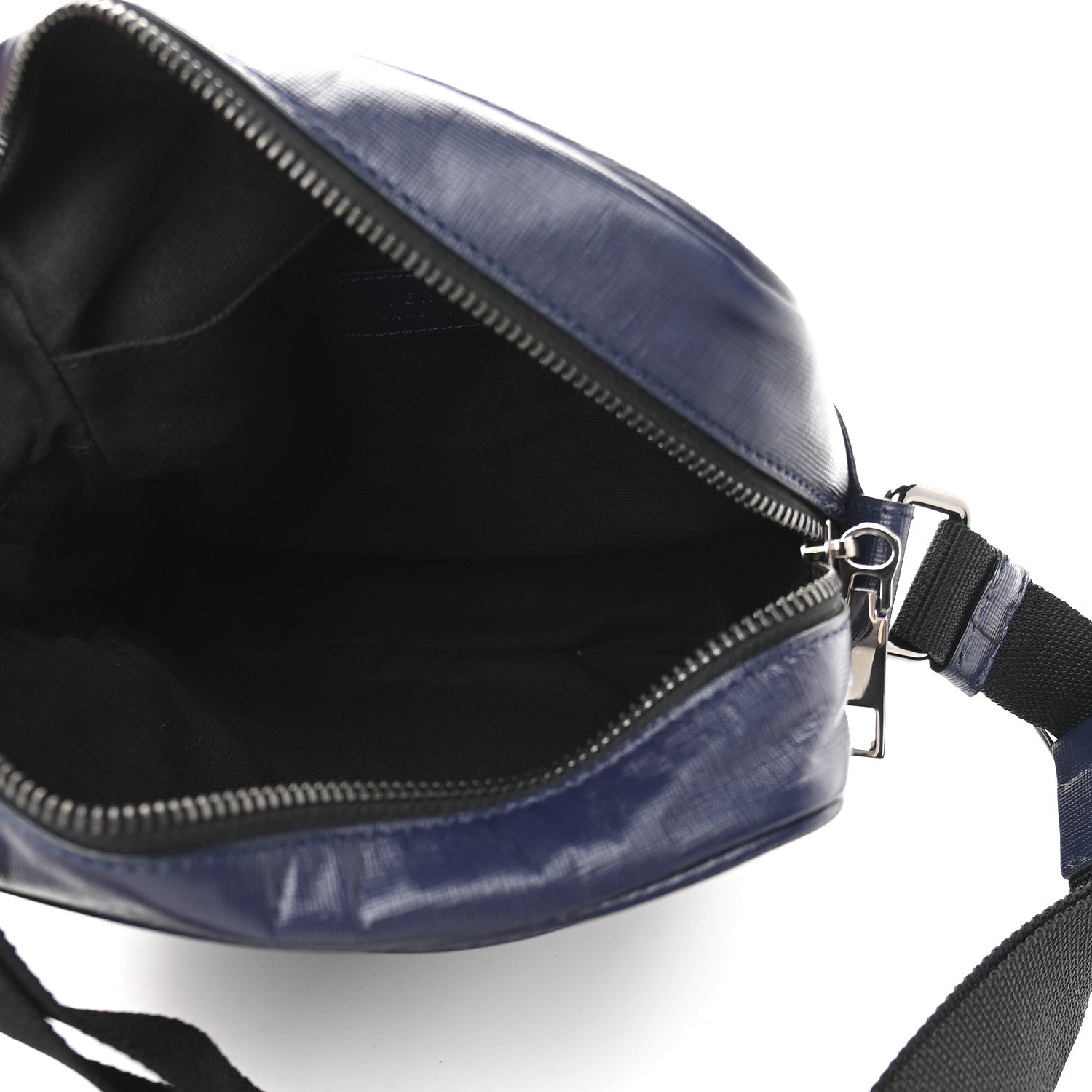 Versace Grained Calfskin Mens Messenger Bag Blue 5 of 8