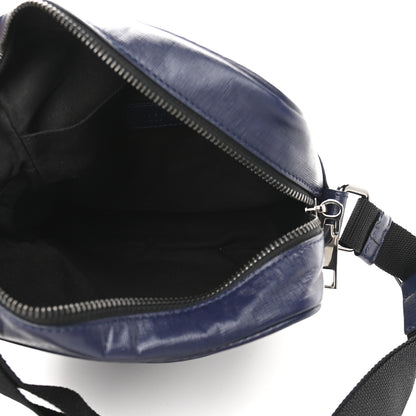 Versace Grained Calfskin Mens Messenger Bag Blue 5 of 8
