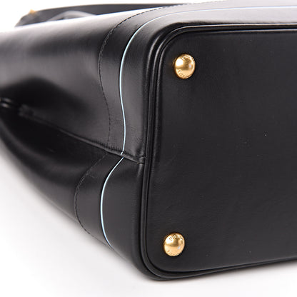 Prada City Calfskin Cuir Medium Mirage Double Bag Black 9 of 11