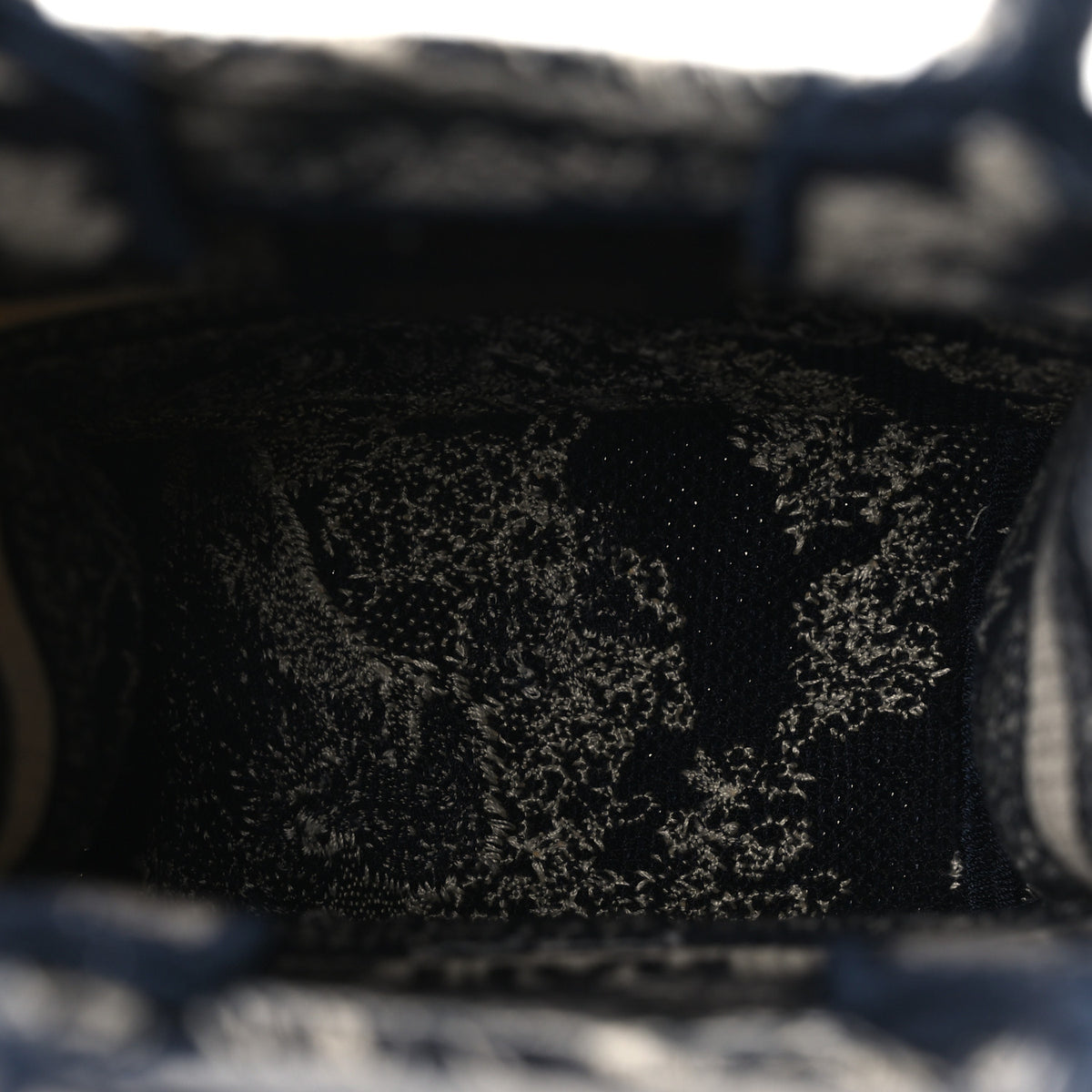 Canvas Toile de Jouy Reverse Embroidered Mini Book Tote Phone Bag Blue