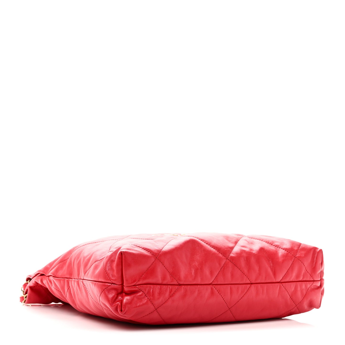 Shiny Calfskin Quilted Small Chanel 22 Red