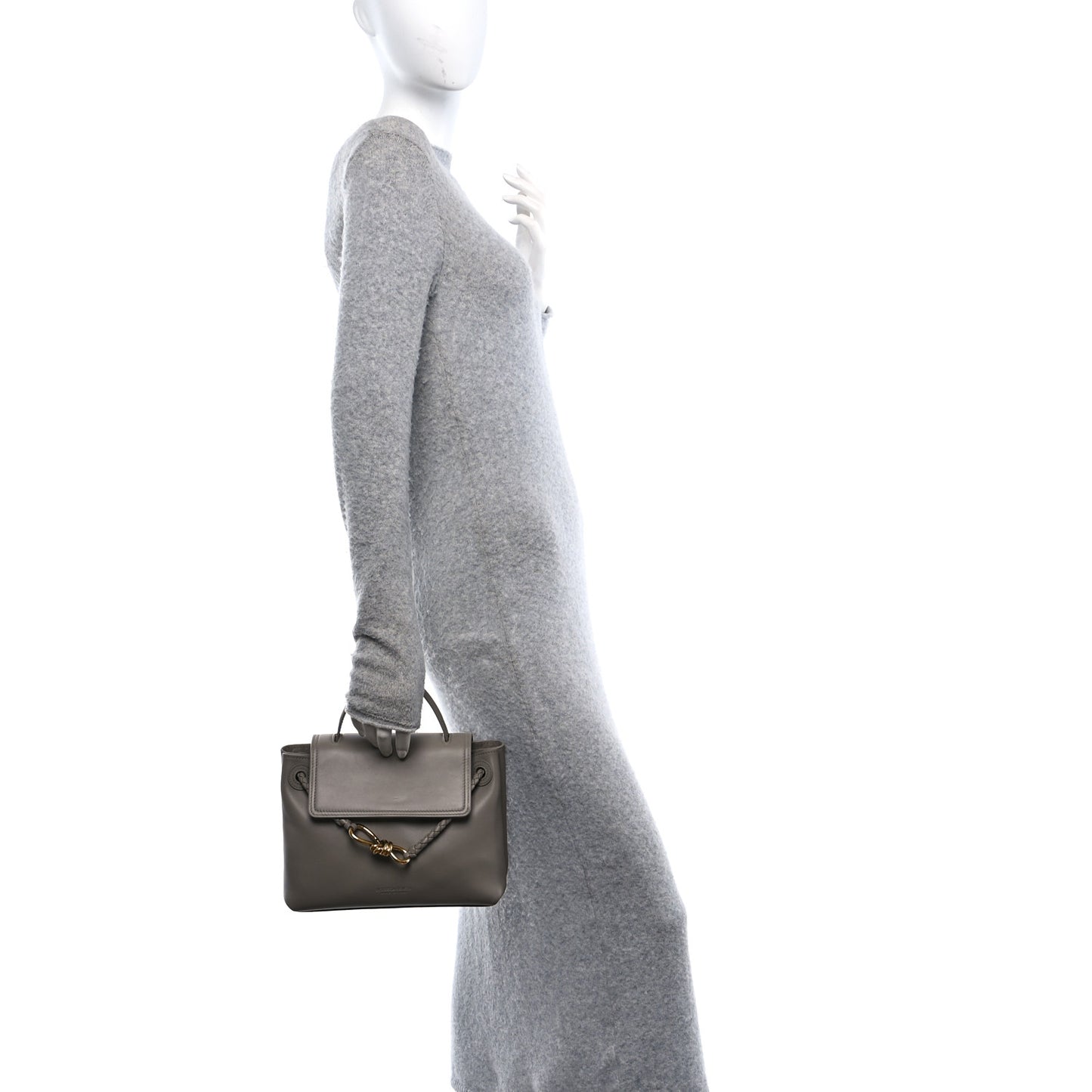 Silky Calfskin Small Ciao Ciao Limestone