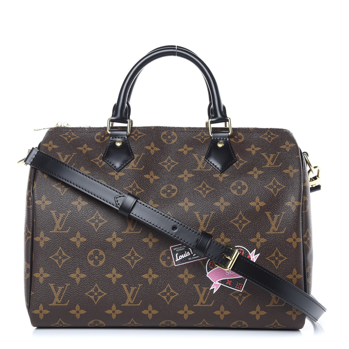 Monogram My World Tour Speedy Bandouliere 30 Black