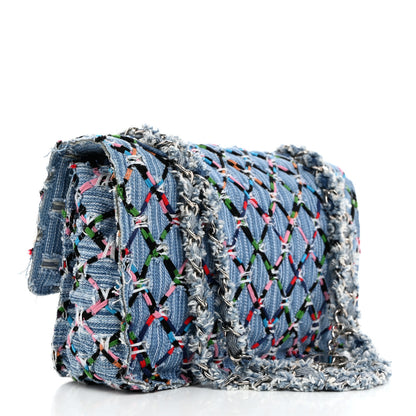 Chanel Woven Denim Medium Flap Multicolor 3 of 10