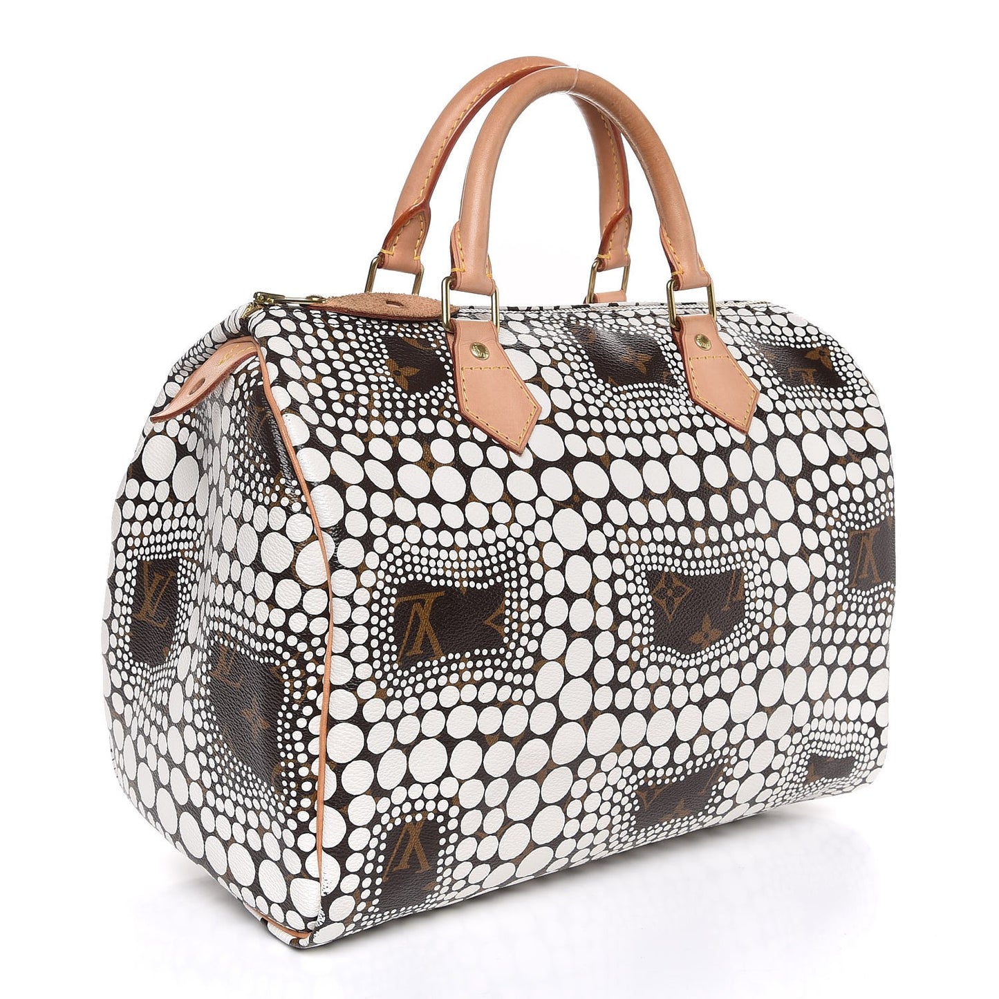 Monogram Kusama Town Speedy 30 White