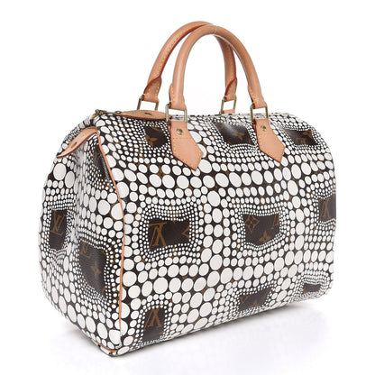 Louis Vuitton Monogram Kusama Town Speedy 30 White 3 of 7