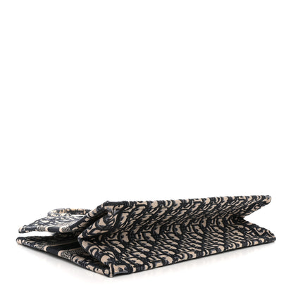 Christian Dior Oblique Medium Book Tote Blue Multicolor 4 of 12