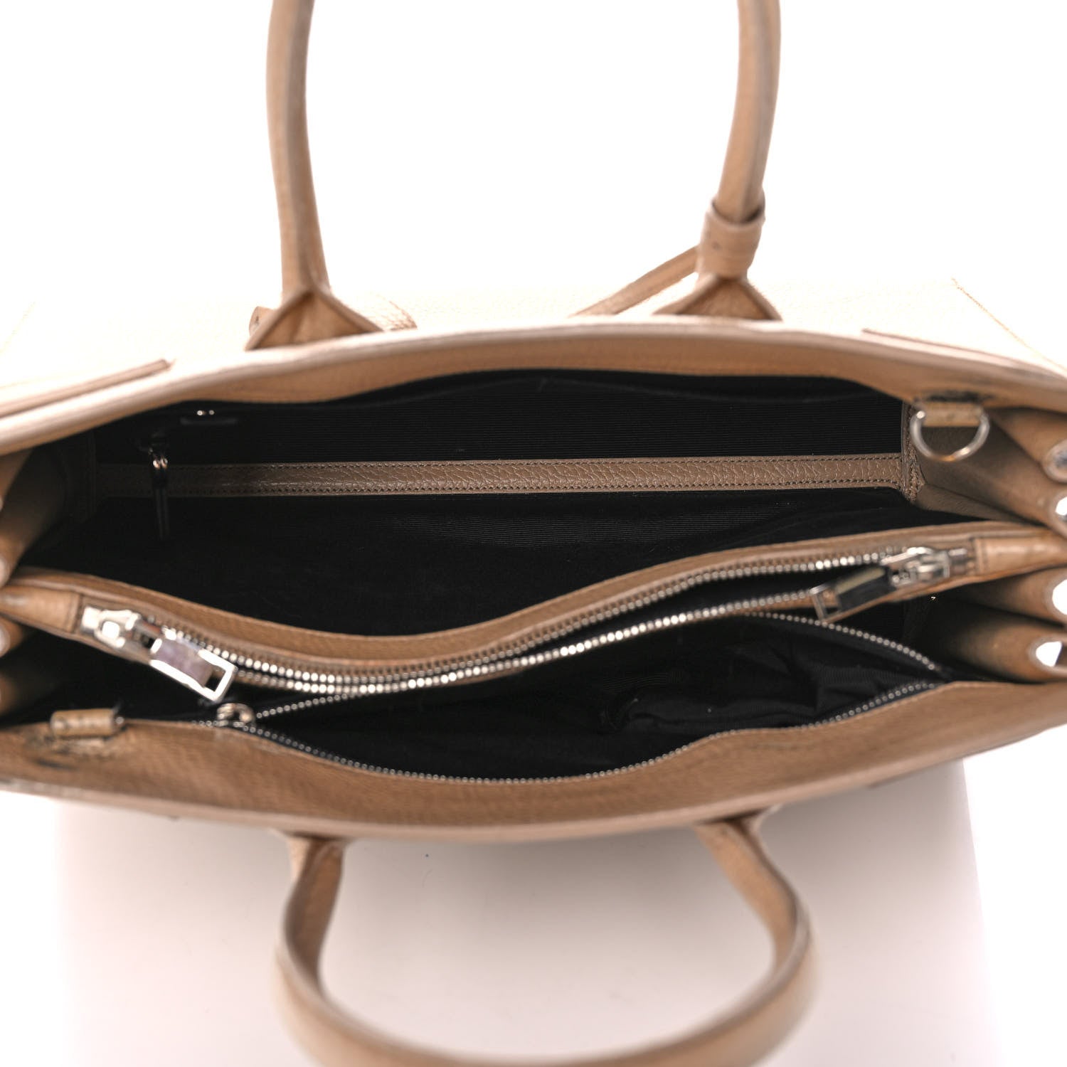 Saint Laurent Grained Calfskin Small Sac De Jour Taupe 4 of 13