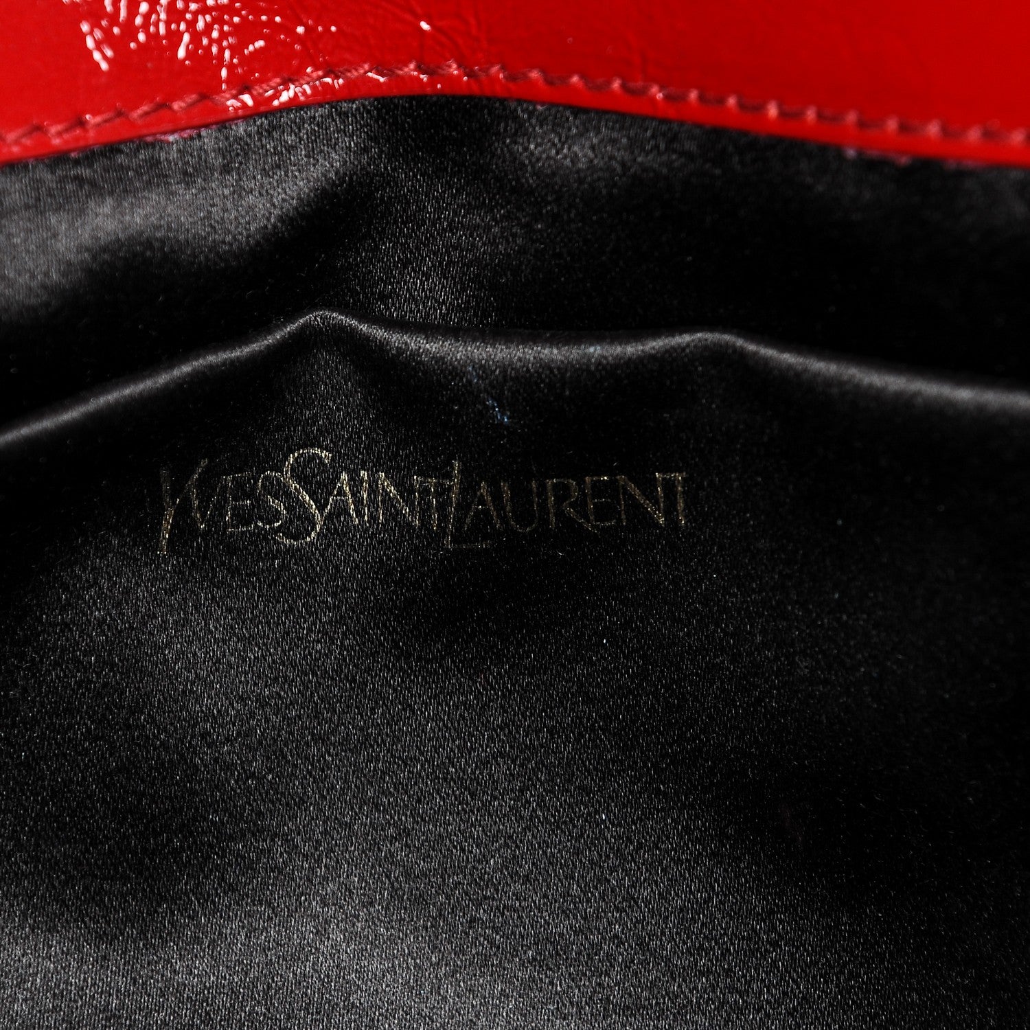 Saint Laurent Textured Patent Monogram Large Belle De Jour Clutch Red 6 of 7