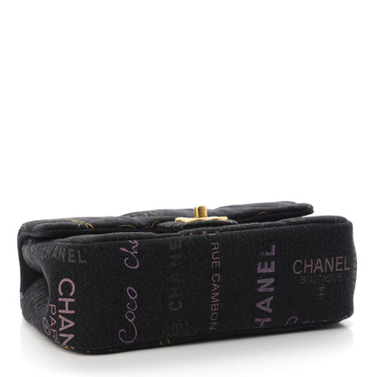 Chanel Denim Quilted Denim Mood Mini Rectangular Flap Black Multicolor 4 of 9