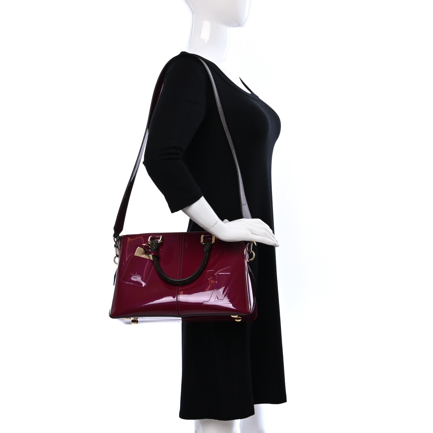 Louis Vuitton Patent Calfskin Miroir Tote Magenta 2 of 8