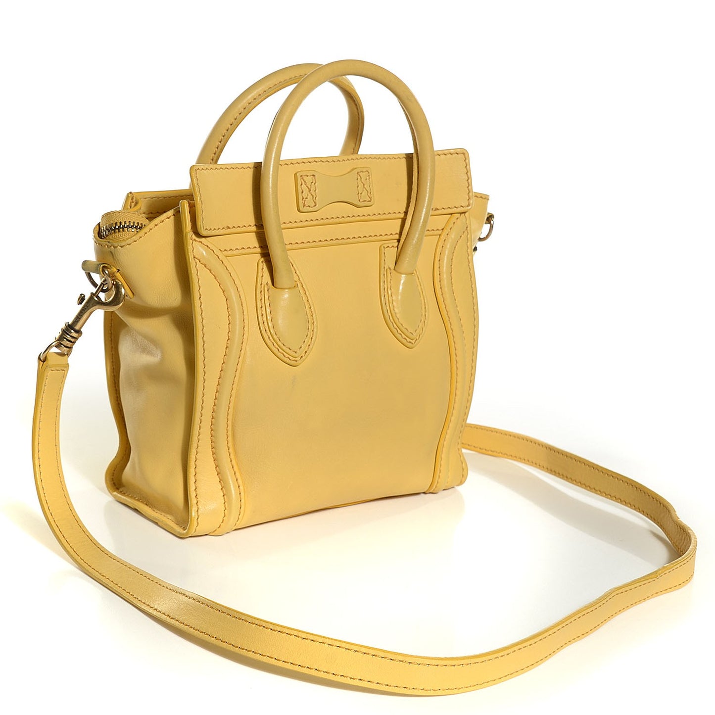 Smooth Calfskin Nano Luggage Citrine