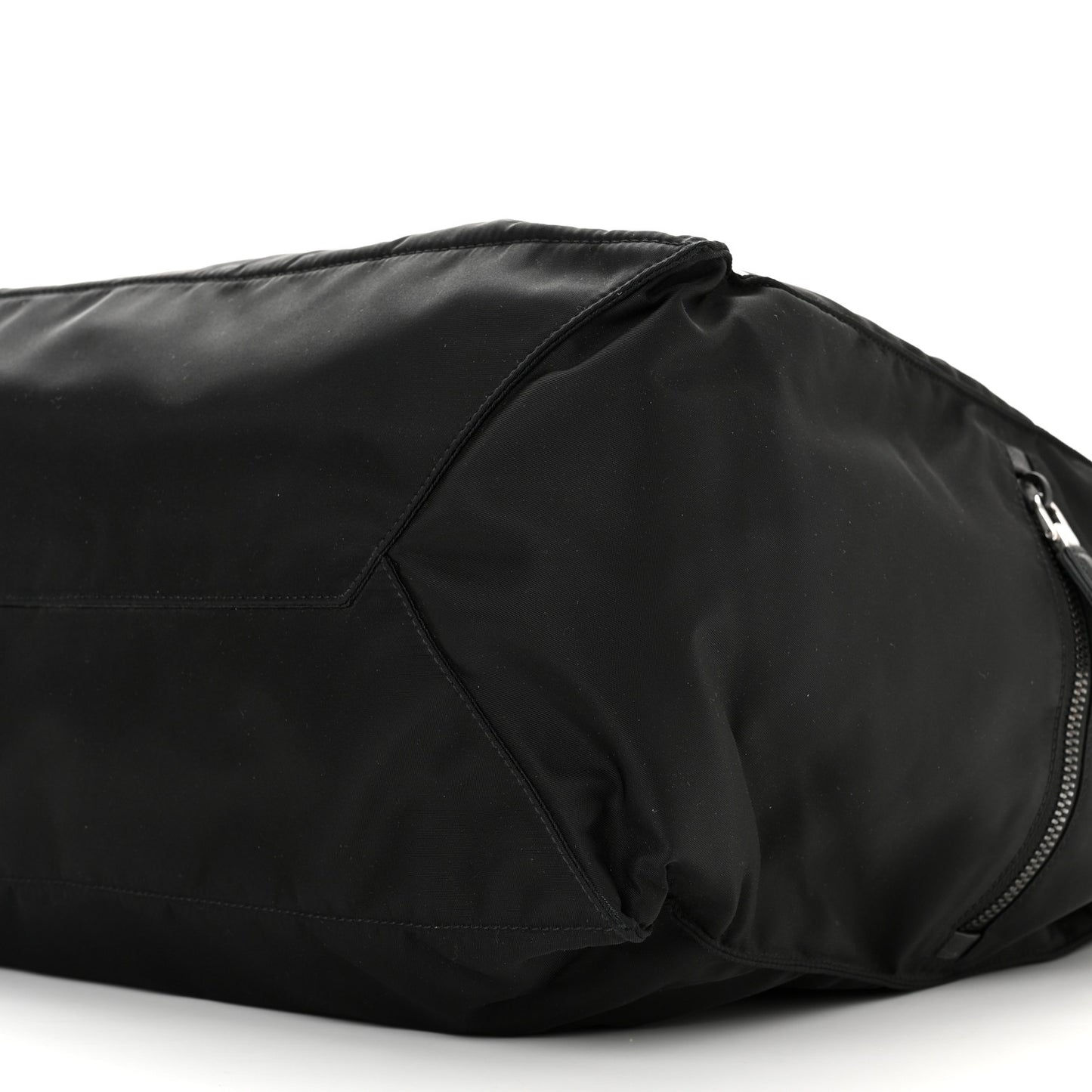 Tessuto Nylon Saffiano Shopping Tote Black