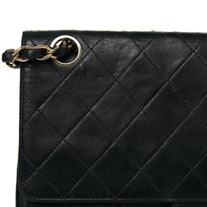 Chanel Lambskin Quilted Medium Double Flap Black 14 of 21