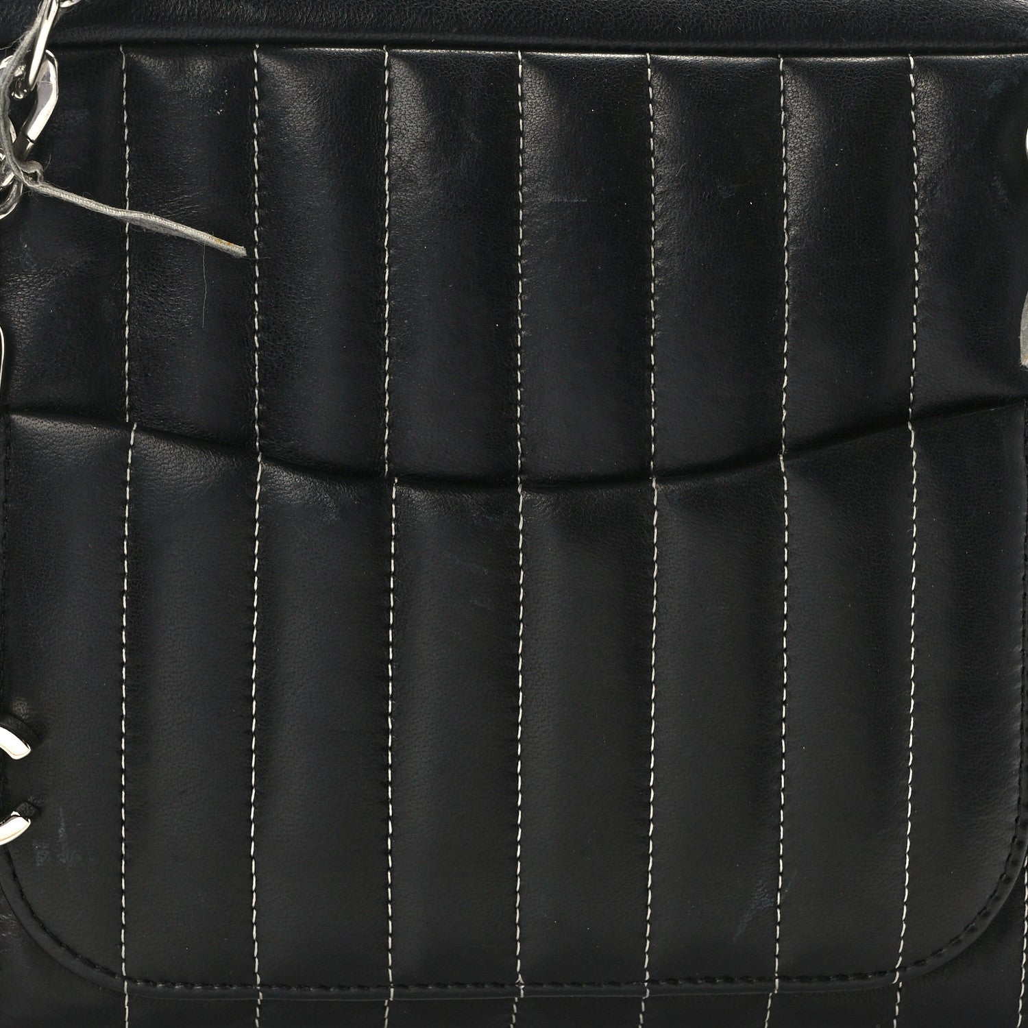 Chanel Lambskin Vertical Quilted Mademoiselle Small Camera Case Black 8 of 11