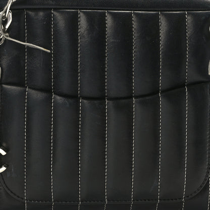 Chanel Lambskin Vertical Quilted Mademoiselle Small Camera Case Black 8 of 11