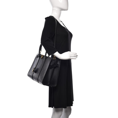 Louis Vuitton Monogram Cuir Plume Very Tote GM Black 2 of 10