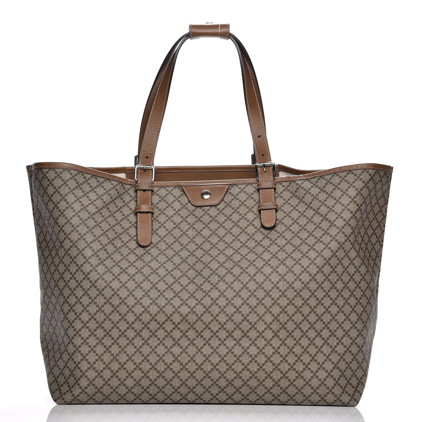 Coated Canvas Diamante Plus Tote Bag Brown